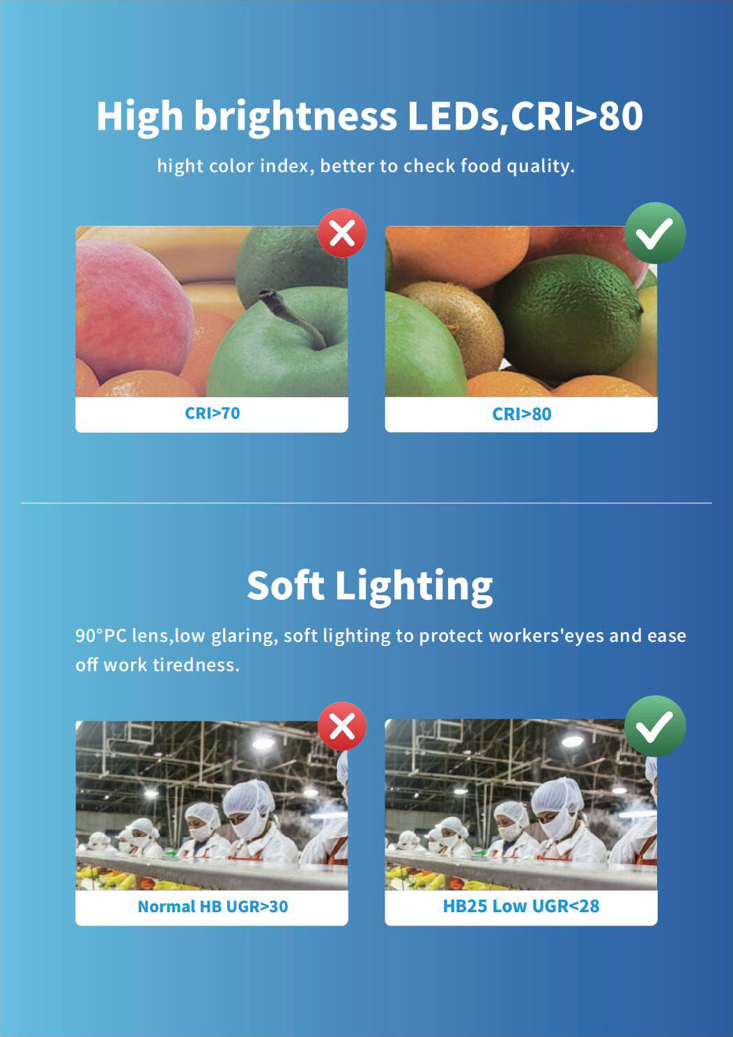 HB25 NSF Food processing high bay