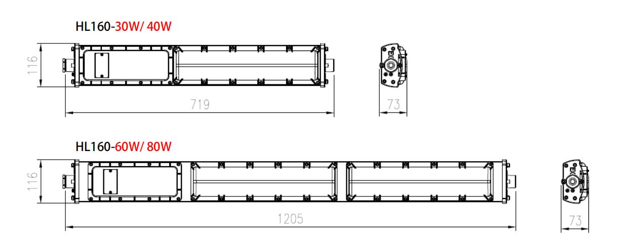 HL160 LED Linear Fixture for Hazardous Area