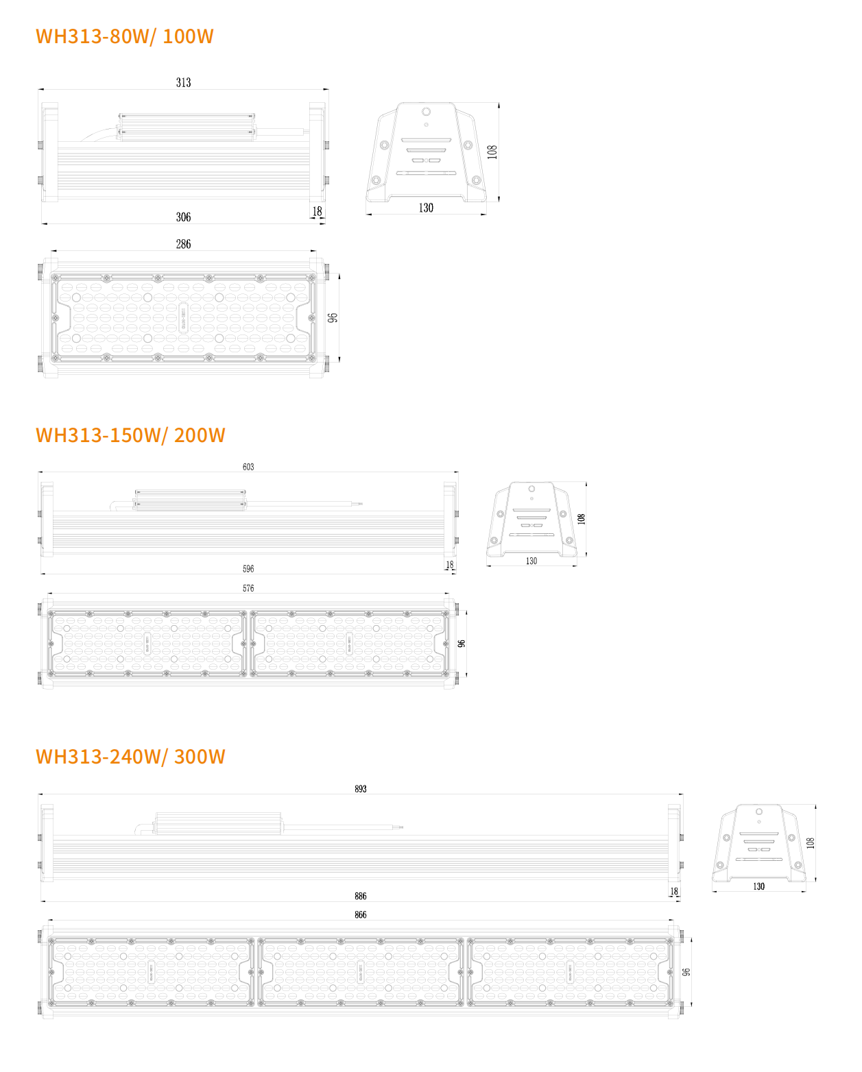 WH313 Linear Highbay Light